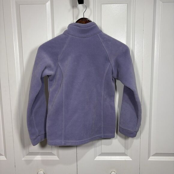 Columbia Fleece Jacket Womens M Purple Zip Up Outdoor Hiking Cozy Layer - Picture 4 of 10